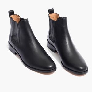 Madewell | Shoes | New Madewell Ainsley Chelsea Boots Black Leather ...